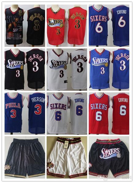 mens philadelphia 76ers throwback jersey allen 3 iverson julius 6 erving basketball jersey basketball shorts black gold xxxl, Black;red
mens philadelphia 76ers throwback jersey allen 3 iverson julius 6 erving basketball jersey basketball shorts black gold xxxl, Black;red