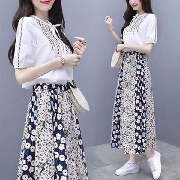 2019 new women's summer two piece suit slim dress women's embroidery embroidered long skirt short sleeve floral long skirt set uy9, Gray
2019 new women's summer two piece suit slim dress women's embroidery embroidered long skirt short sleeve floral long skirt set uy9, Gray