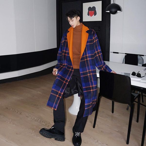 men's wool & blends men autumn winter belt casual loose retro thicken plaid long trench coat overcoat male women streetwear jacket oute, Black
men's wool & blends men autumn winter belt casual loose retro thicken plaid long trench coat overcoat male women streetwear jacket oute, Black