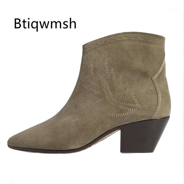 boots embroidery real suede ankle women pointed toe square high heel shoes woman chic design short boots1, Black
boots embroidery real suede ankle women pointed toe square high heel shoes woman chic design short boots1, Black