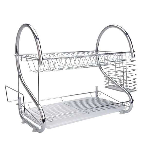 kitchen storage & organization 2 layer dish drainer home cutlery plates rack sink drip tray shelf stainless organizer holder
kitchen storage & organization 2 layer dish drainer home cutlery plates rack sink drip tray shelf stainless organizer holder