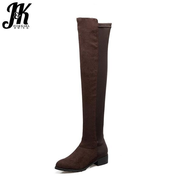 jk winter flock stretch boots women thick heels shoes woman 2020 autumn over the knee elastic boot warm footwear big size 33-46, Black
jk winter flock stretch boots women thick heels shoes woman 2020 autumn over the knee elastic boot warm footwear big size 33-46, Black