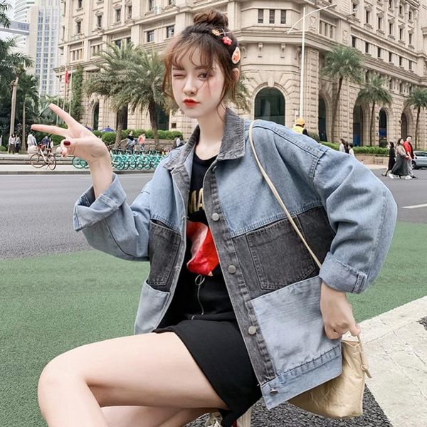women's jackets sexemara fashion spring the loose wild splice hit color denim jacket, Black;brown
women's jackets sexemara fashion spring the loose wild splice hit color denim jacket, Black;brown