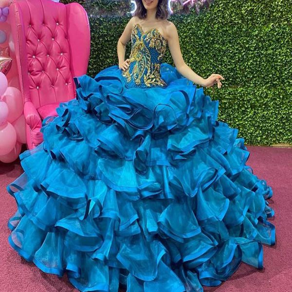 2020 blue quinceanera dresses ruffles organza skirt vestidos de 15 años xv dress corset back sweet 16 party gowns, Blue;red
2020 blue quinceanera dresses ruffles organza skirt vestidos de 15 años xv dress corset back sweet 16 party gowns, Blue;red