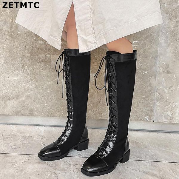 boots 2021 cow leather knee high women square toe lace up fashion heels autumn elegant dress shoe, Black
boots 2021 cow leather knee high women square toe lace up fashion heels autumn elegant dress shoe, Black
