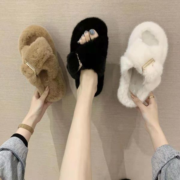 fur slippers women cross rabbit hair hairy women's fashion casual open toe cross flip flop shoes, Black
fur slippers women cross rabbit hair hairy women's fashion casual open toe cross flip flop shoes, Black