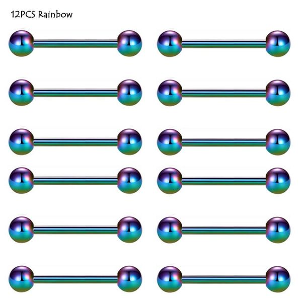 12pcs 316l surgical steel tongue barbell ring piercing mix color nipple ring nipple shield ring piercing body jewelry 14g q bbyqmk, Silver
12pcs 316l surgical steel tongue barbell ring piercing mix color nipple ring nipple shield ring piercing body jewelry 14g q bbyqmk, Silver