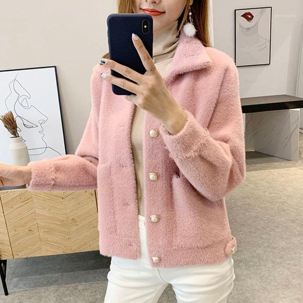 women 2021 autumn winter fashion thick warm loose jacket female casual cardigan outwears ladies imitation mink velvet coats w5571, White
women 2021 autumn winter fashion thick warm loose jacket female casual cardigan outwears ladies imitation mink velvet coats w5571, White