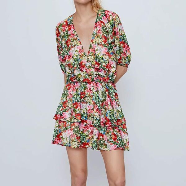 2021 new summer women multicolor flower printed pleated dress v-neck casual ladies female woman dresses clothes, Black;gray
2021 new summer women multicolor flower printed pleated dress v-neck casual ladies female woman dresses clothes, Black;gray