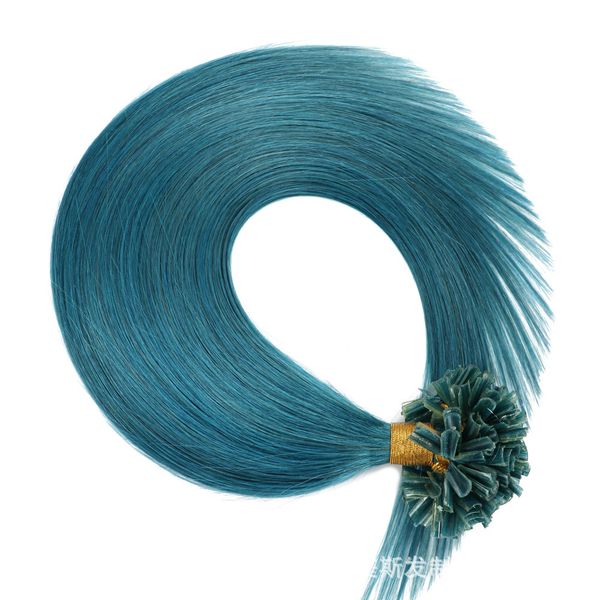 2021 new blue color human nail hair traceless extension bunch bangbang hair wigs european and american fashion wig extensions, Black
2021 new blue color human nail hair traceless extension bunch bangbang hair wigs european and american fashion wig extensions, Black
