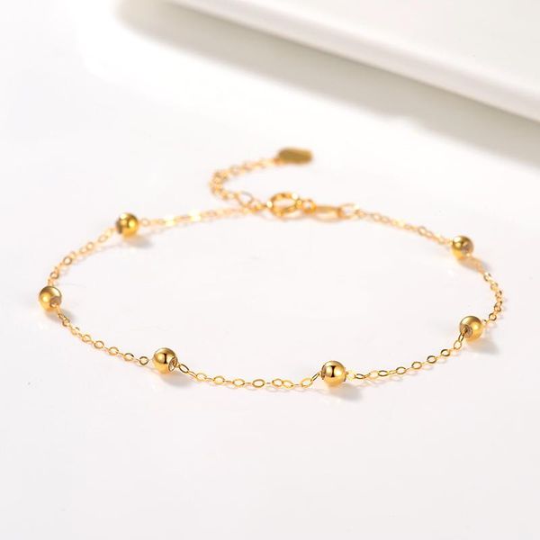 anklets zhixi 18k gold anklet for women's fine jewelry real au750 solid round ball sliding pure adjustable chain luxury gift b511, Red;blue
anklets zhixi 18k gold anklet for women's fine jewelry real au750 solid round ball sliding pure adjustable chain luxury gift b511, Red;blue