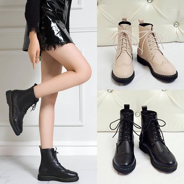 boots yqbtdl 2021 autumn winter brogue lace up low heel biker combat ankle for women black beige female shoes womens booties 411
boots yqbtdl 2021 autumn winter brogue lace up low heel biker combat ankle for women black beige female shoes womens booties 411