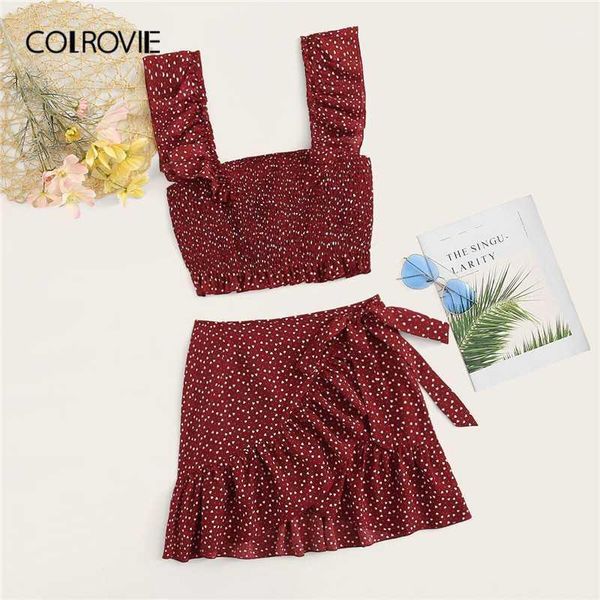 colrovie ruffle polka dot crop cami and wrap tie waist skirt boho two piece set 2020 summer holiday women 2 piece outfits1, White
colrovie ruffle polka dot crop cami and wrap tie waist skirt boho two piece set 2020 summer holiday women 2 piece outfits1, White