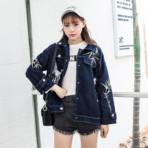 jean jacket 2020 women japanese style streetwear embroidered denim female blue bomber jacket with embroidery coat dd1523 s, Black;brown
jean jacket 2020 women japanese style streetwear embroidered denim female blue bomber jacket with embroidery coat dd1523 s, Black;brown