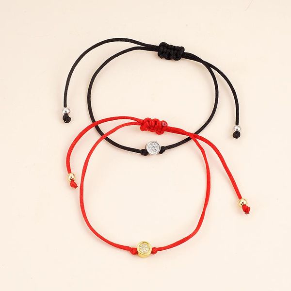 1pcs black &red string woven bracelet women men jewelry adjustable rope cz crystal bracelet handamde couple jewelry gift, Golden;silver
1pcs black &red string woven bracelet women men jewelry adjustable rope cz crystal bracelet handamde couple jewelry gift, Golden;silver