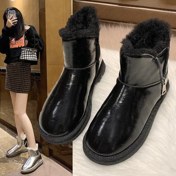 2020 new winter women's shoes fashion short tube low heel round toe warm all-match casual solid color snow women's boots, Black
2020 new winter women's shoes fashion short tube low heel round toe warm all-match casual solid color snow women's boots, Black
