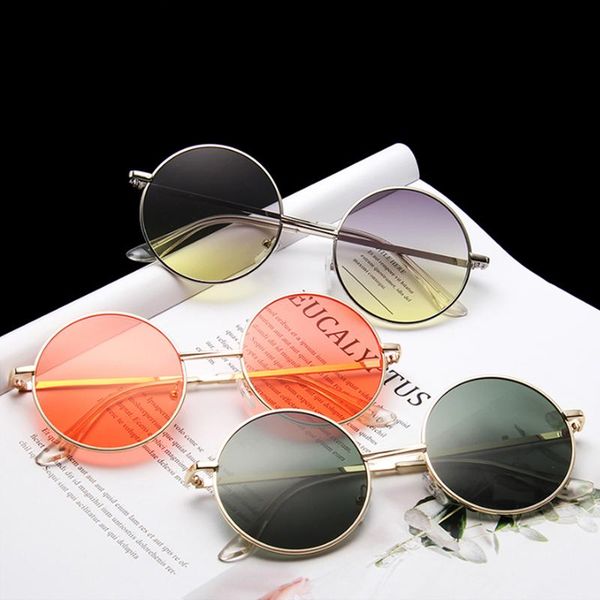 sunglasses vintage classic metal round women small retro brand black blue pink clear glasses shades uv400, White;black
sunglasses vintage classic metal round women small retro brand black blue pink clear glasses shades uv400, White;black
