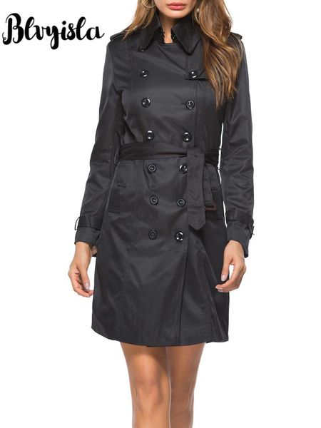 women's trench coats blvyisla slim women casual solid color double breasted outwear sashes office coat chic epaulet design windbreakers, Tan;black
women's trench coats blvyisla slim women casual solid color double breasted outwear sashes office coat chic epaulet design windbreakers, Tan;black