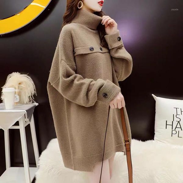 sweater japanese turtleneck knitwear autumn 2020 new women's autumn and winter style padded pullover outer wear lazy style1, White;black
sweater japanese turtleneck knitwear autumn 2020 new women's autumn and winter style padded pullover outer wear lazy style1, White;black