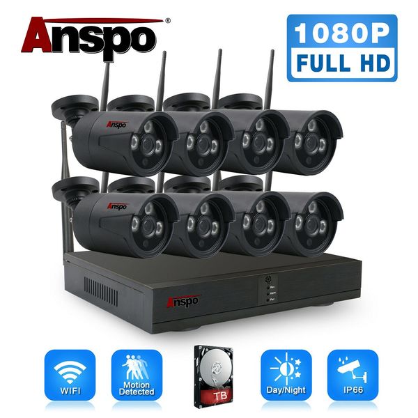 black wireless security camera system 8ch hd 1080p cctv wifi kit nvr outdoor with hdd internet protocol
black wireless security camera system 8ch hd 1080p cctv wifi kit nvr outdoor with hdd internet protocol