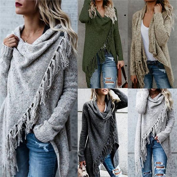 fashion designer women's sweater irregular tassel knit cardigan style loose fashion poncho 5 colors sweater coat jacket women's se, Black
fashion designer women's sweater irregular tassel knit cardigan style loose fashion poncho 5 colors sweater coat jacket women's se, Black