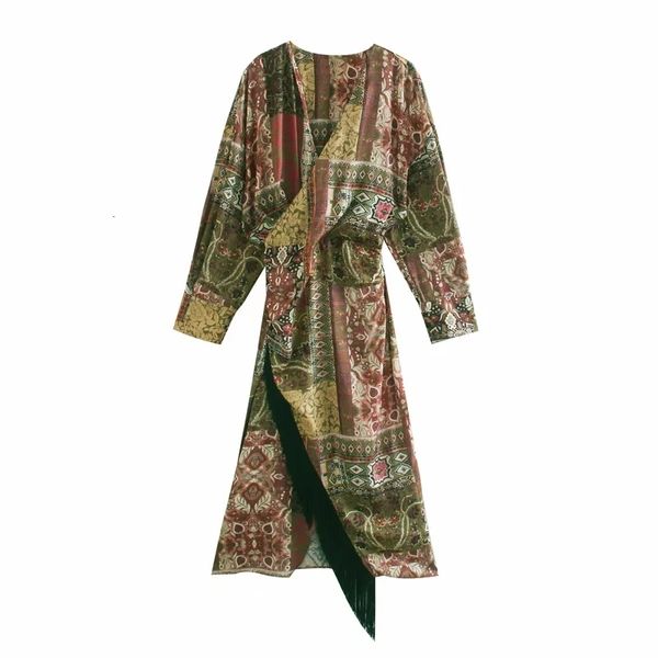 2021 new vintage fringed printed midi v-neck pleated long sleeve wrap dress woman fashion side zip casual dresses 2mkk, Black;gray
2021 new vintage fringed printed midi v-neck pleated long sleeve wrap dress woman fashion side zip casual dresses 2mkk, Black;gray