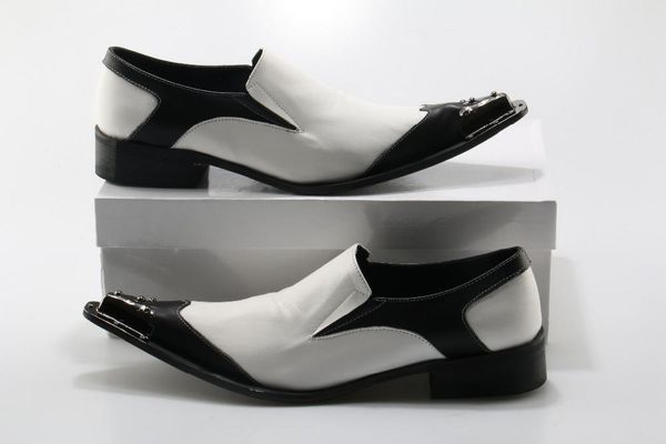 dress shoes men metal head vintage 2021 zapatos hombre casual cow leather men's white plus black flats
dress shoes men metal head vintage 2021 zapatos hombre casual cow leather men's white plus black flats
