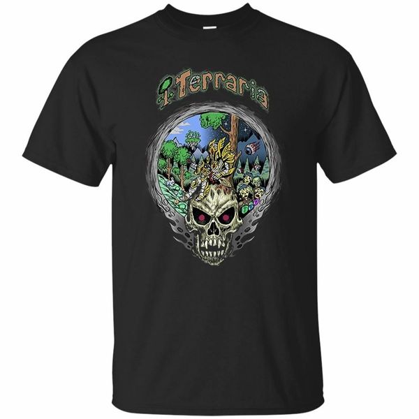 sport terraria character comics print pattern summer leisure cotton t-shirt