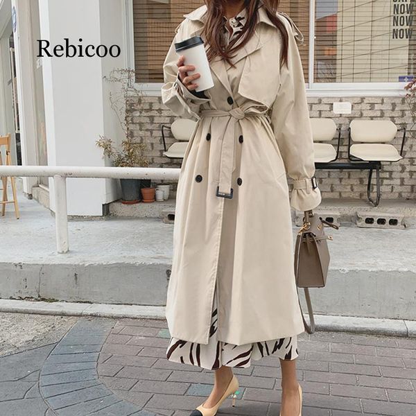 women's trench coats autumn winter coat korean windbreaker female plus size double breasted ladies long chic, Tan;black
women's trench coats autumn winter coat korean windbreaker female plus size double breasted ladies long chic, Tan;black