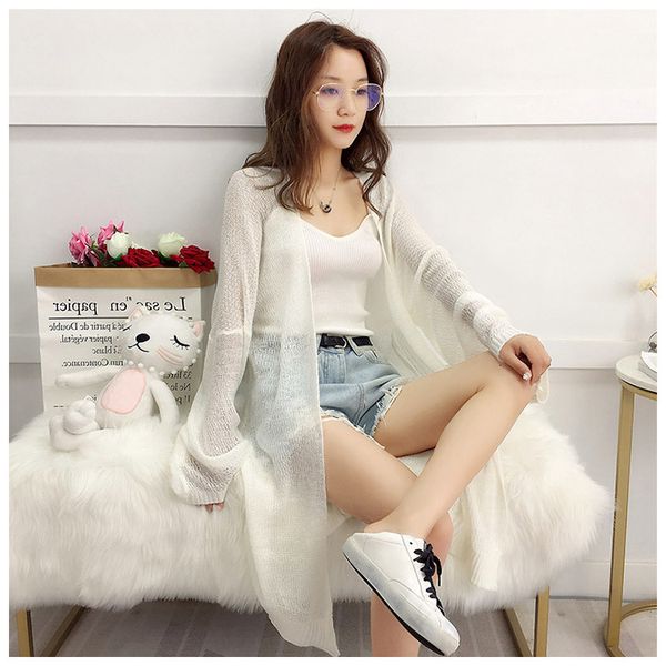 2021 new women's knitted shirt with full v-cleavage cardigans regular solid medium and hollow soft clothing shawl kkff, White;black
2021 new women's knitted shirt with full v-cleavage cardigans regular solid medium and hollow soft clothing shawl kkff, White;black