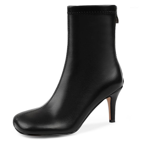 boots flat square head fine heel zipper ankle autumn winter ladies casual and comfortable microfiber high heels pigskin insole1, Black
boots flat square head fine heel zipper ankle autumn winter ladies casual and comfortable microfiber high heels pigskin insole1, Black