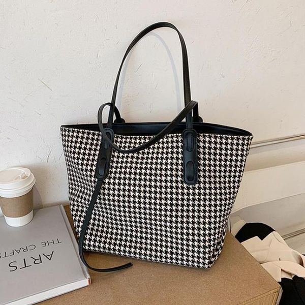 vintage plaid big women handbags shopper bags luxury composite women's large capacity houndstooth women's shoulder bag
vintage plaid big women handbags shopper bags luxury composite women's large capacity houndstooth women's shoulder bag