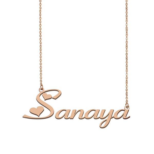 Sanaya Name Necklace Custom Nameplate Pendant for Women Girls Birthday Gift Kids Best Friends Jewelry 18k Gold Plated Stainless Steel, Silver
Sanaya Name Necklace Custom Nameplate Pendant for Women Girls Birthday Gift Kids Best Friends Jewelry 18k Gold Plated Stainless Steel, Silver