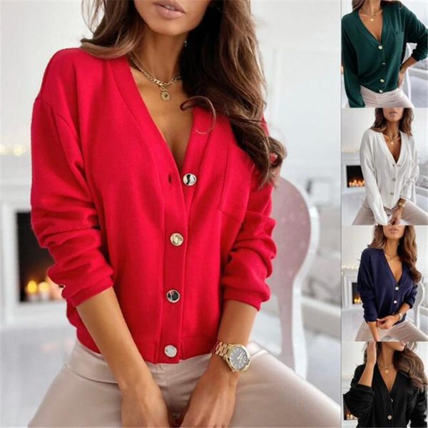 women's blouses & shirts 2021 ribbed shirt woman spring fashion long sleeve v neck button loose pocket blouse korean style women, White
women's blouses & shirts 2021 ribbed shirt woman spring fashion long sleeve v neck button loose pocket blouse korean style women, White