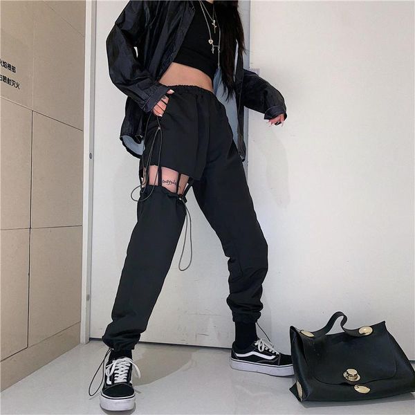 harajuku streetwear hip hop высокой талией сыпучие straight leg wide hollow отверстие кулиской хем корейский повседневный pant femme pantalo, Black;white
harajuku streetwear hip hop высокой талией сыпучие straight leg wide hollow отверстие кулиской хем корейский повседневный pant femme pantalo, Black;white