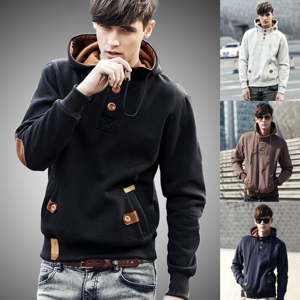 men fashion hoodies 2020 brand new hooded sweatshirts mens crew neck pullover hoodie male casual solid sweatshirts with button1, Black
men fashion hoodies 2020 brand new hooded sweatshirts mens crew neck pullover hoodie male casual solid sweatshirts with button1, Black