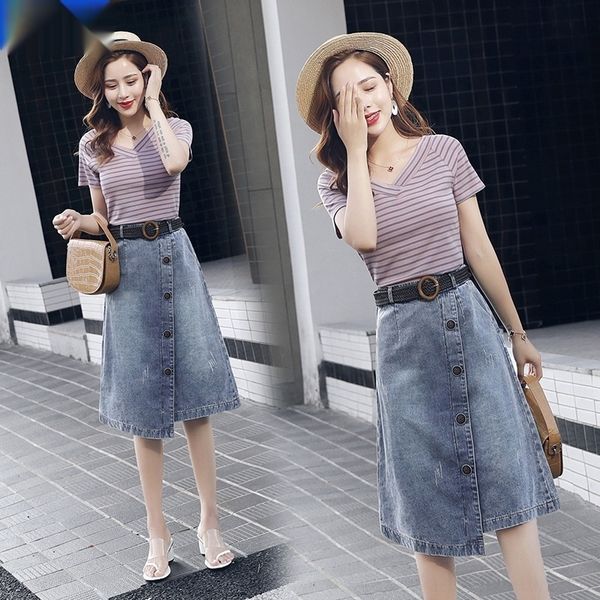 5vsy1 summer small fashion set 2020 new summer clothing women's elegant dress dress denim skirt denim skirt two-piece set fashion u8vc2, Gray
5vsy1 summer small fashion set 2020 new summer clothing women's elegant dress dress denim skirt denim skirt two-piece set fashion u8vc2, Gray