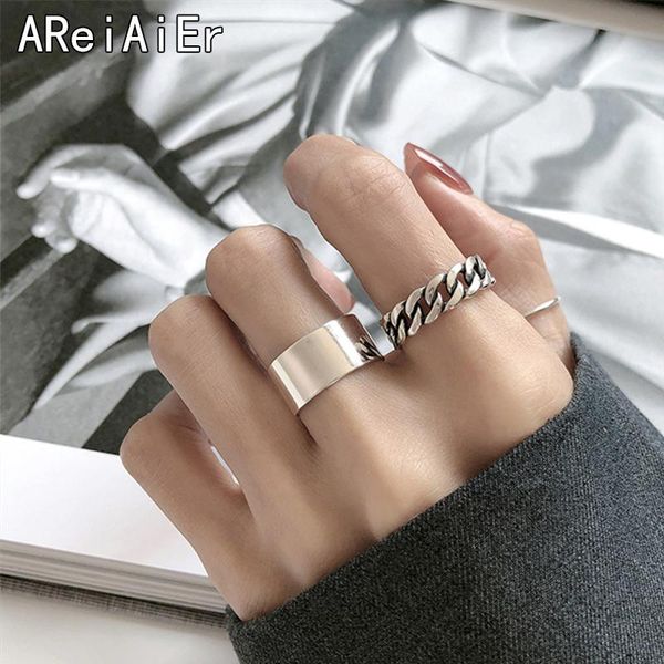 vintage chain minimalist geometric retro silver color plated adjustable opening rings for women men couple weave ring jewelry, Golden;silver 
vintage chain minimalist geometric retro silver color plated adjustable opening rings for women men couple weave ring jewelry, Golden;silver