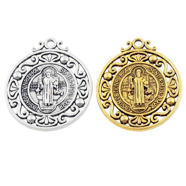 pingente de colares retrô são bento nursia patrono charms against evil medal pendants 2colors l1787 45x40mm jewelry findings & components 6p, Bronze;silver
pingente de colares retrô são bento nursia patrono charms against evil medal pendants 2colors l1787 45x40mm jewelry findings & components 6p, Bronze;silver