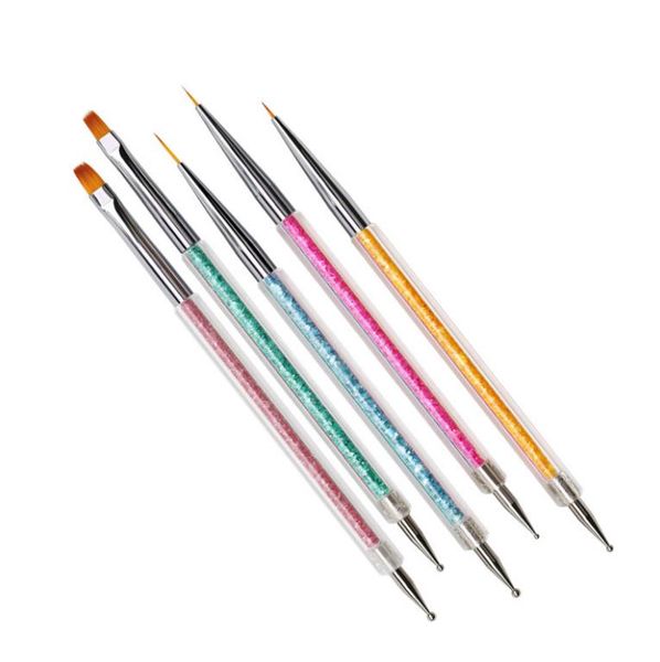 product 2-ways nail art design acrylic brush pen drawing painting dotting uv gel salon diy tools 1set=5pcs, Silver
product 2-ways nail art design acrylic brush pen drawing painting dotting uv gel salon diy tools 1set=5pcs, Silver