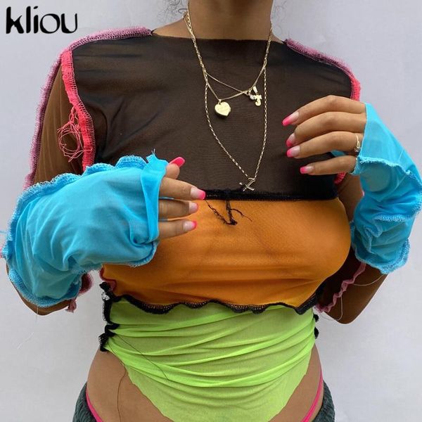 kliou women striped patchwork ribbons femme t-shirts 2020 autumn o-neck long sleeve neon color casual streetwear fashion outfit, White
kliou women striped patchwork ribbons femme t-shirts 2020 autumn o-neck long sleeve neon color casual streetwear fashion outfit, White