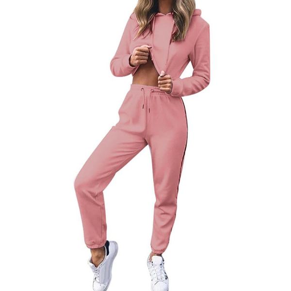 autumn women sports suits pink girl suit fashion women long sleeve bandage stripe splice hooded sweatshirt pants set, Gray
autumn women sports suits pink girl suit fashion women long sleeve bandage stripe splice hooded sweatshirt pants set, Gray