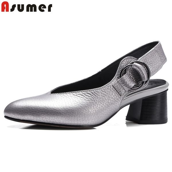 asumer 2020 new fashion genuine leather shoes women pumps summer ladies high heels shoes party wedding shoes silver footwear t200525, Black
asumer 2020 new fashion genuine leather shoes women pumps summer ladies high heels shoes party wedding shoes silver footwear t200525, Black