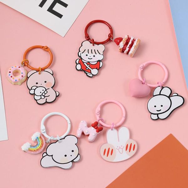 keychains cute acrylic bear rainbow donut keychain key chains ring car bag pendent charm sweet accessories d597, Silver
keychains cute acrylic bear rainbow donut keychain key chains ring car bag pendent charm sweet accessories d597, Silver