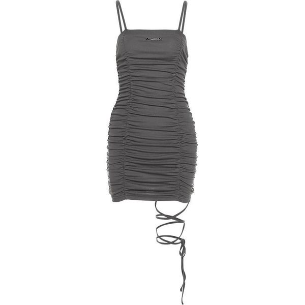 casual dresses backless grey dress with suspenders slim pleated skirt that wraps around the hips, Black;gray
casual dresses backless grey dress with suspenders slim pleated skirt that wraps around the hips, Black;gray