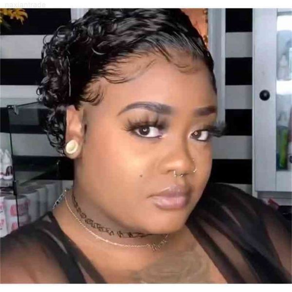 selling women's high temperature silk rose net black short curly wig 
selling women's high temperature silk rose net black short curly wig