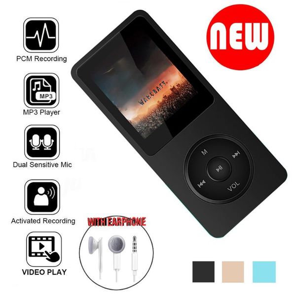 

mini playback mp3 mp4 lossless sound music player fm recorder tf card 80 hours card cool gift mirror music media player #t2