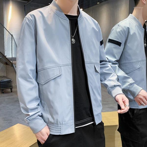 new spring autumn men's short casual jacket zipper black light gray polyester outwear simple solid color e341, Black;brown
new spring autumn men's short casual jacket zipper black light gray polyester outwear simple solid color e341, Black;brown