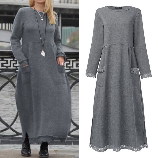 elegant lace stiching sweatshirts dress womens autumn sundress zanzea casual maxi vestido female solid hoodies plus size y200102, White;black
elegant lace stiching sweatshirts dress womens autumn sundress zanzea casual maxi vestido female solid hoodies plus size y200102, White;black