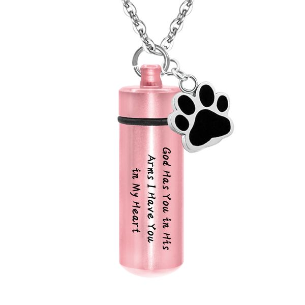 god has you in his arms aluminum alloy cylinder cremation ashes urn jewelry memorial pendant ashes necklace, Silver
god has you in his arms aluminum alloy cylinder cremation ashes urn jewelry memorial pendant ashes necklace, Silver